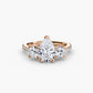 Three-Stone with Pavé Band Fantasilvia Jewelry