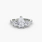 Three-Stone with Pavé Band Fantasilvia Jewelry