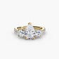 Three-Stone with Pavé Band Fantasilvia Jewelry