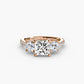 Three-Stone with Pavé Band Fantasilvia Jewelry
