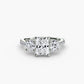 Three-Stone with Pavé Band Fantasilvia Jewelry