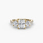 Three-Stone with Pavé Band Fantasilvia Jewelry