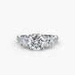 Three-Stone with Pavé Band Fantasilvia Jewelry