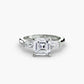 The Classic Three-Stone Ring (Baguette Side Stones) Fantasilvia Jewelry
