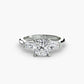 The Classic Three-Stone Ring (Baguette Side Stones) Fantasilvia Jewelry