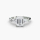 The Classic Three-Stone Ring (Baguette Side Stones) Fantasilvia Jewelry