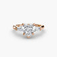 The Classic Three-Stone Ring (Baguette Side Stones) Fantasilvia Jewelry