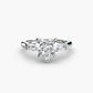 The Classic Three-Stone Ring (Baguette Side Stones) Fantasilvia Jewelry