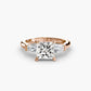 The Classic Three-Stone Ring (Baguette Side Stones) Fantasilvia Jewelry