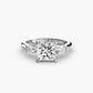 The Classic Three-Stone Ring (Baguette Side Stones) Fantasilvia Jewelry