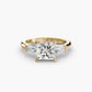 The Classic Three-Stone Ring (Baguette Side Stones) Fantasilvia Jewelry