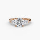 The Classic Three-Stone Ring (Baguette Side Stones) Fantasilvia Jewelry