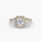 The Dazzling Halo Ring Fantasilvia Jewelry