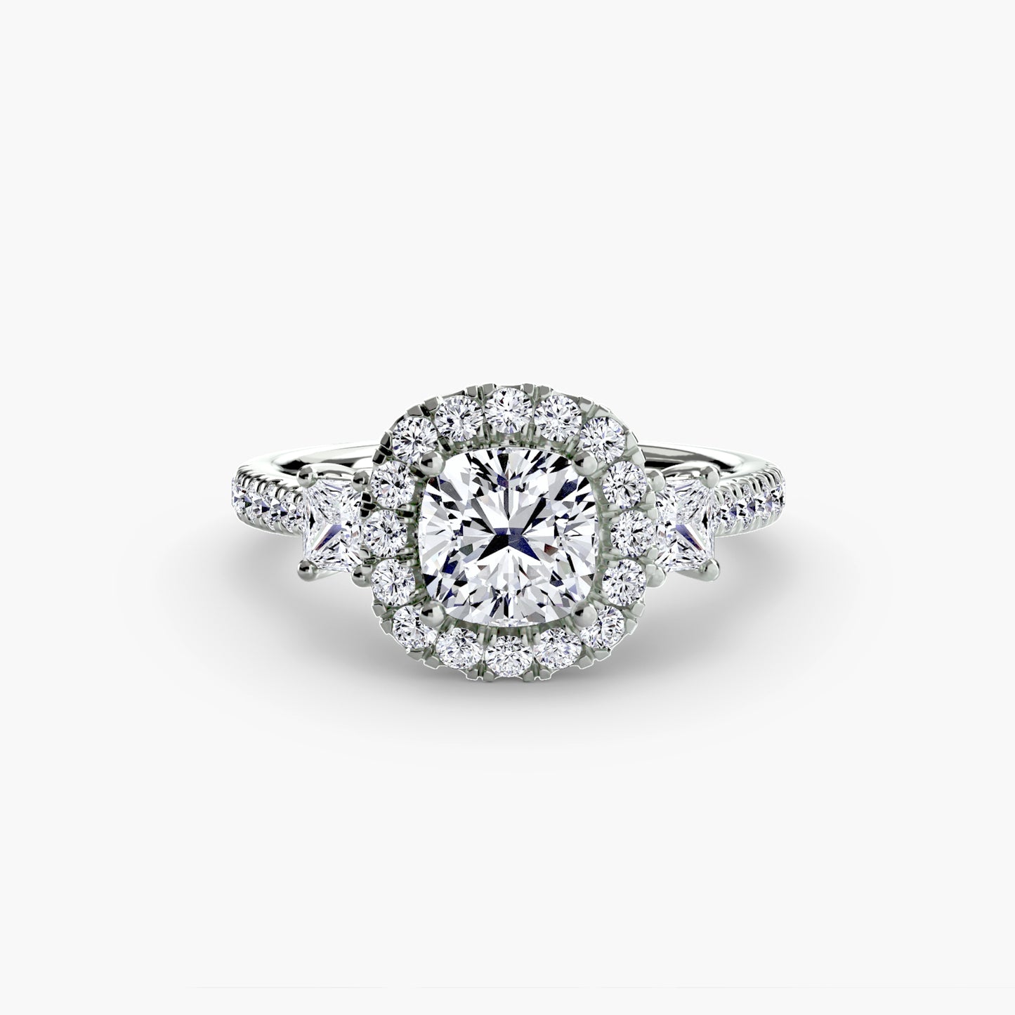 The Dazzling Halo Ring Fantasilvia Jewelry