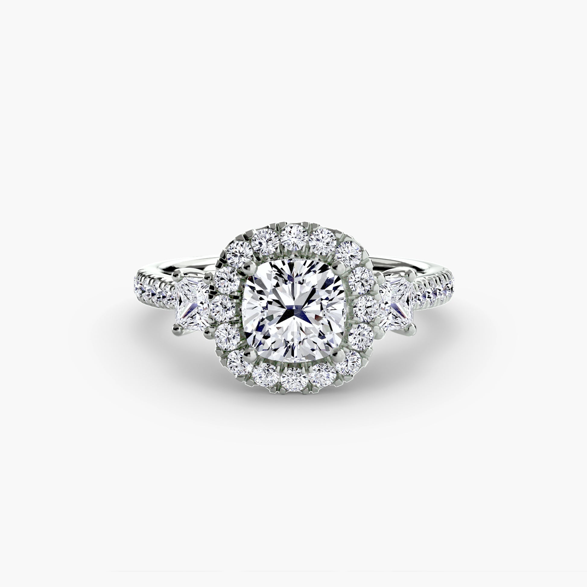 The Dazzling Halo Ring Fantasilvia Jewelry