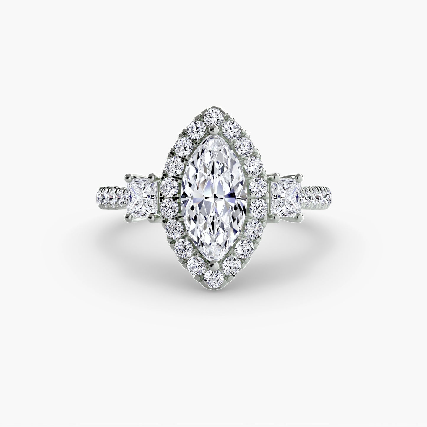 The Dazzling Halo Ring Fantasilvia Jewelry