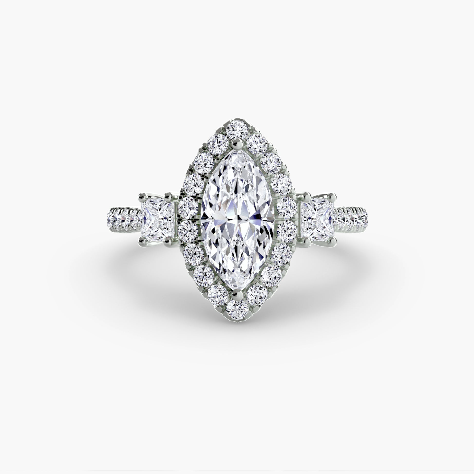 The Dazzling Halo Ring Fantasilvia Jewelry