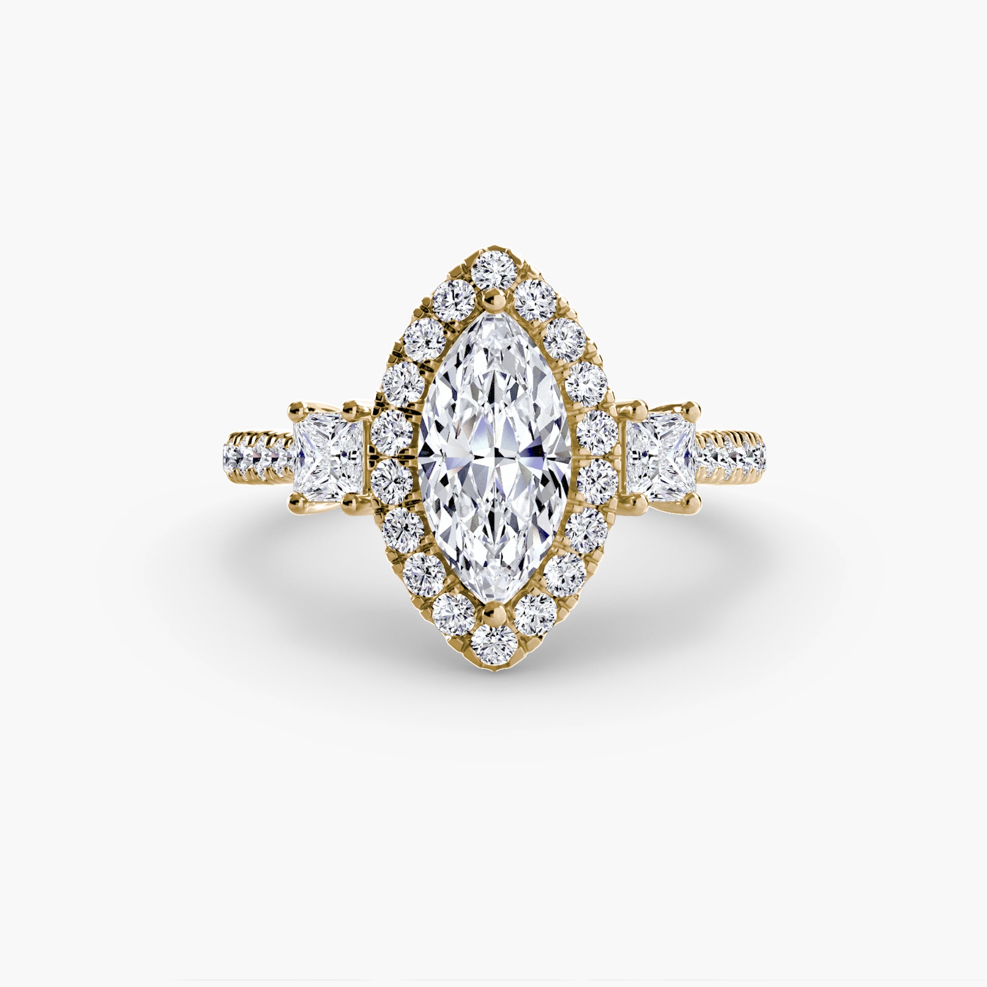 The Dazzling Halo Ring Fantasilvia Jewelry