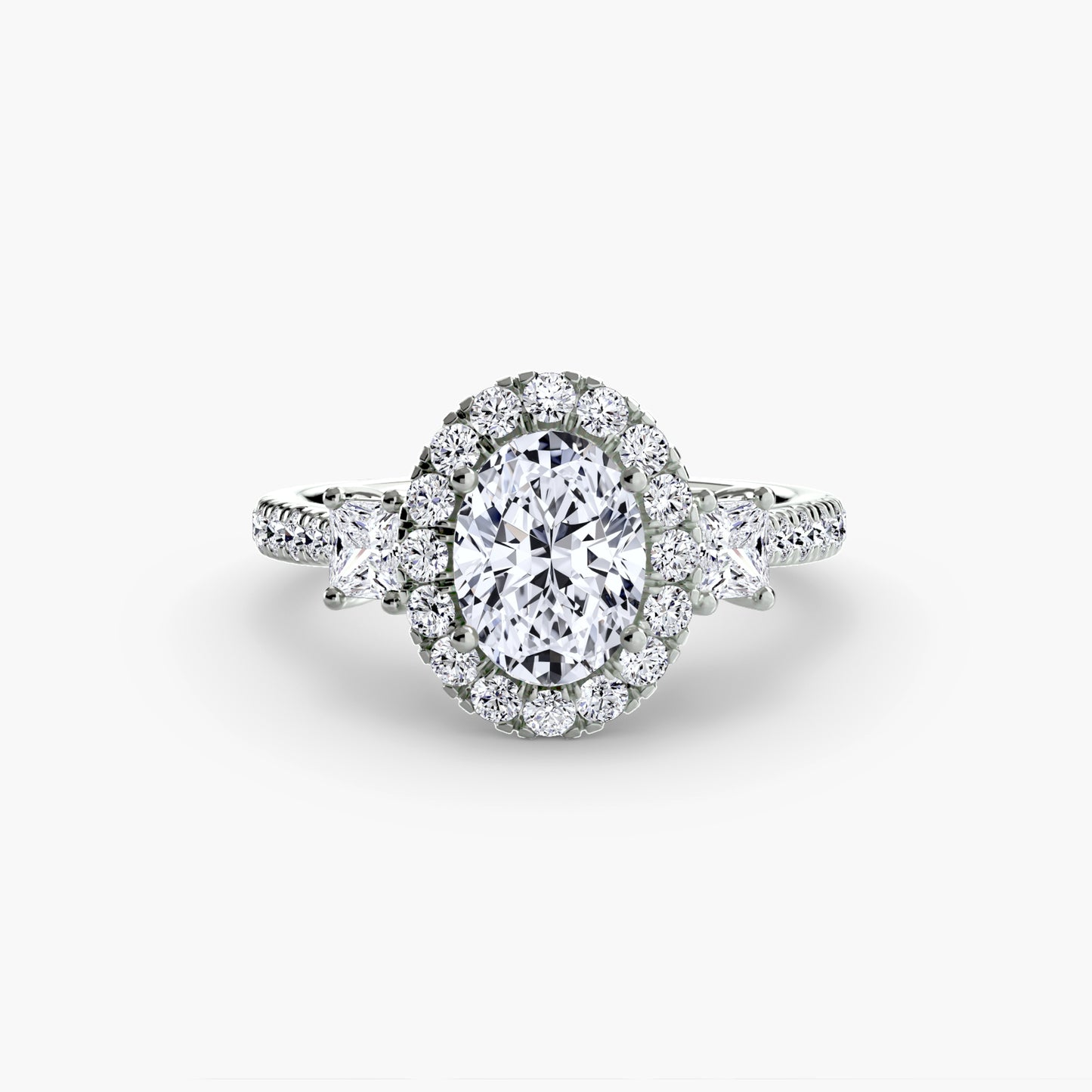 The Dazzling Halo Ring Fantasilvia Jewelry