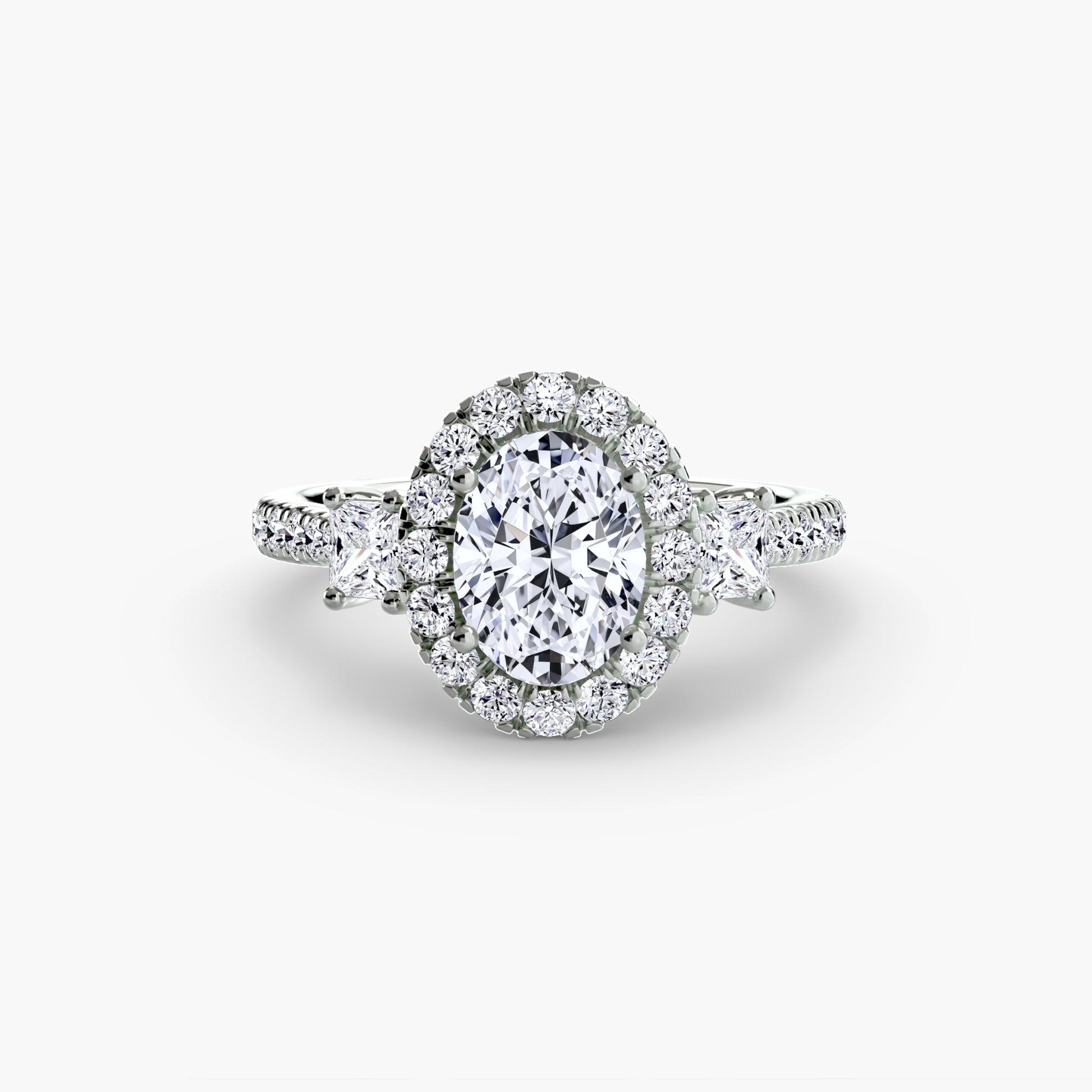 The Dazzling Halo Ring Fantasilvia Jewelry