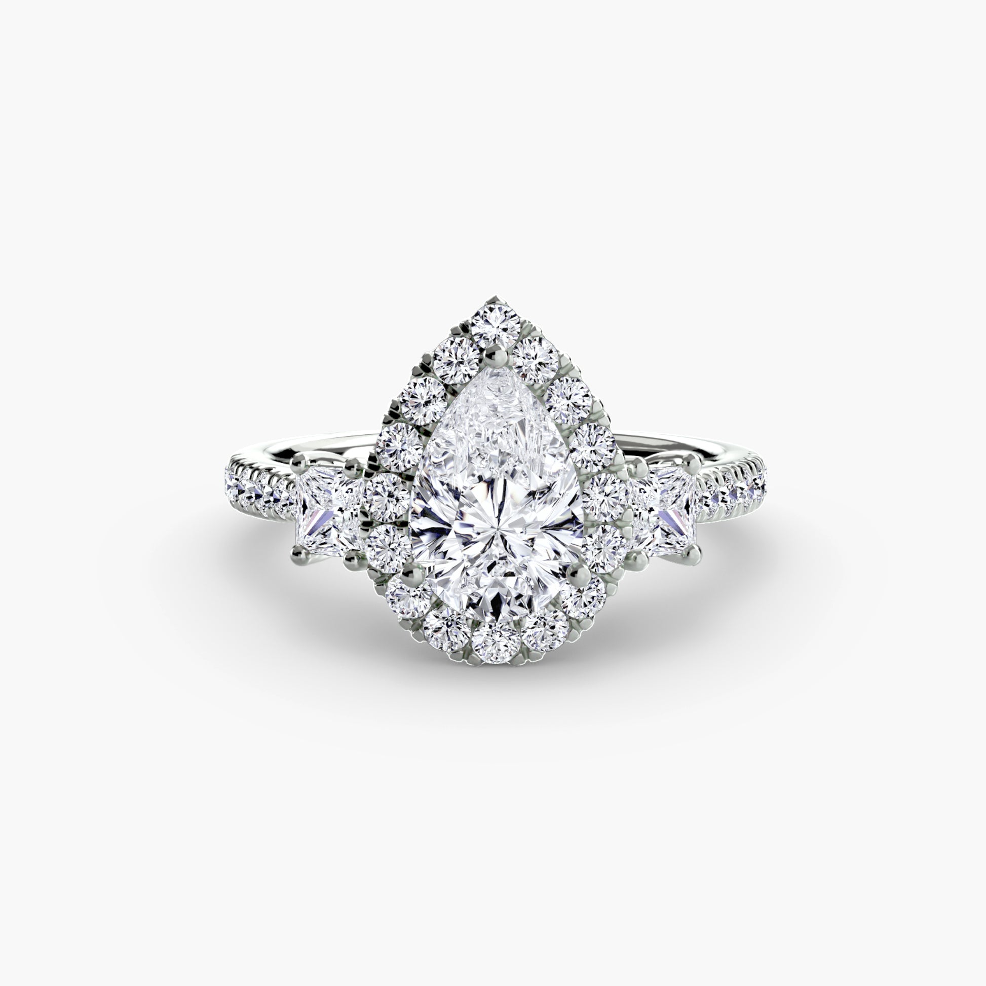The Dazzling Halo Ring Fantasilvia Jewelry