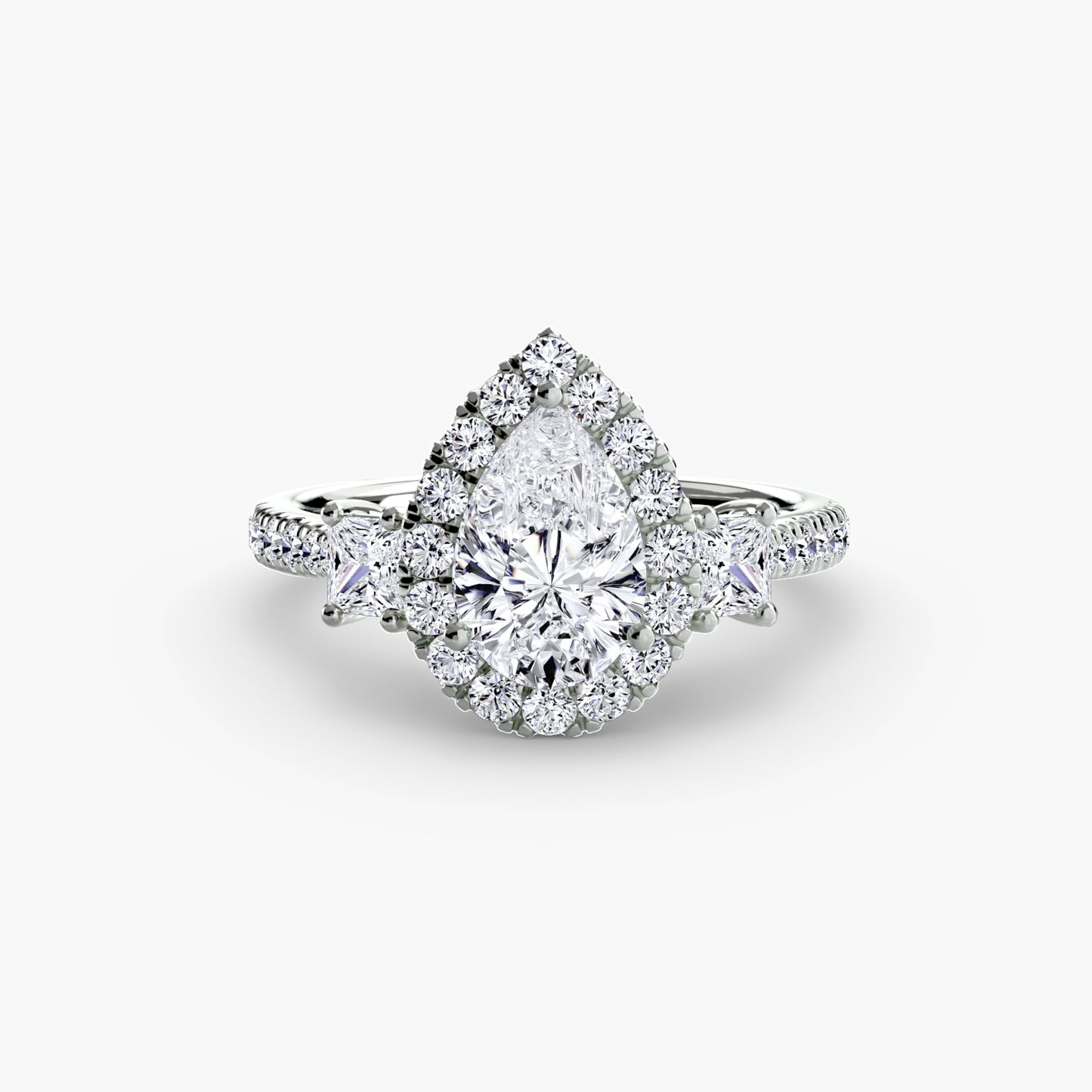 The Dazzling Halo Ring Fantasilvia Jewelry
