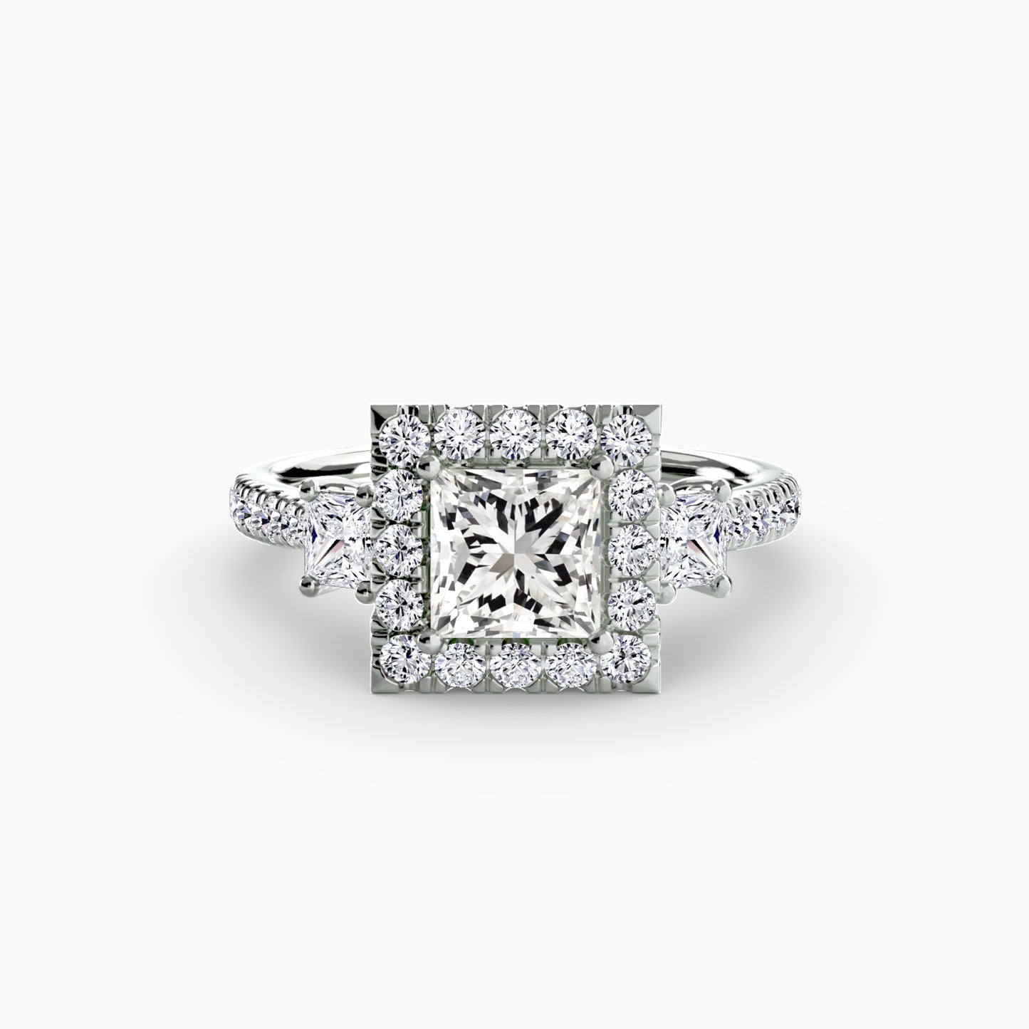 The Dazzling Halo Ring Fantasilvia Jewelry