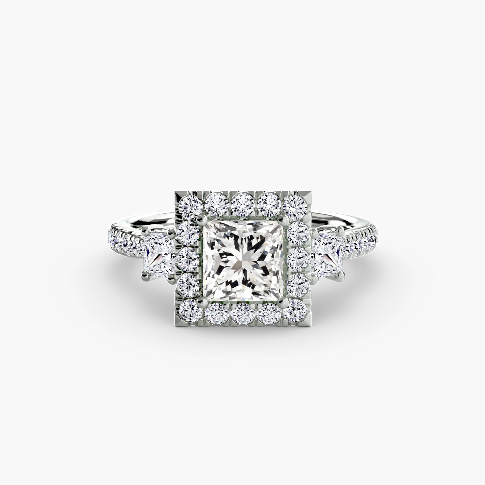 The Dazzling Halo Ring Fantasilvia Jewelry