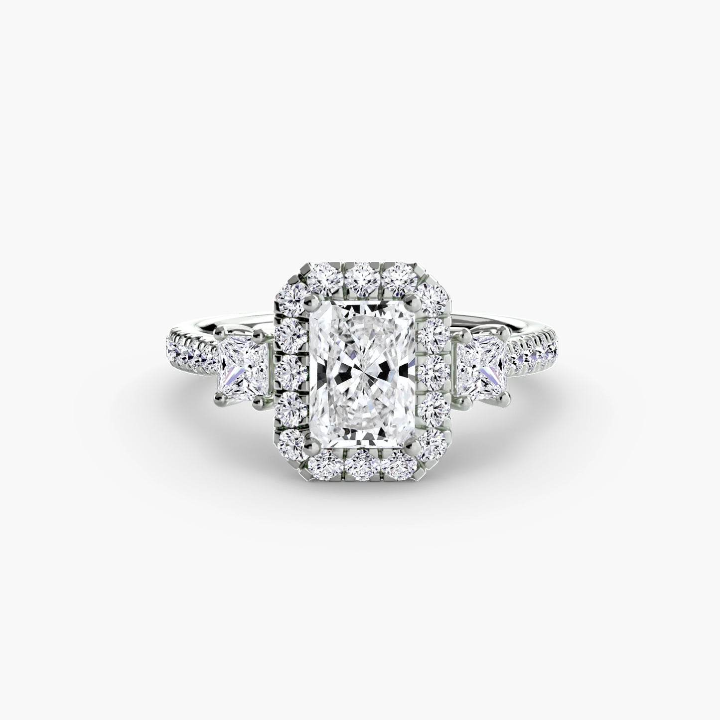 The Dazzling Halo Ring Fantasilvia Jewelry