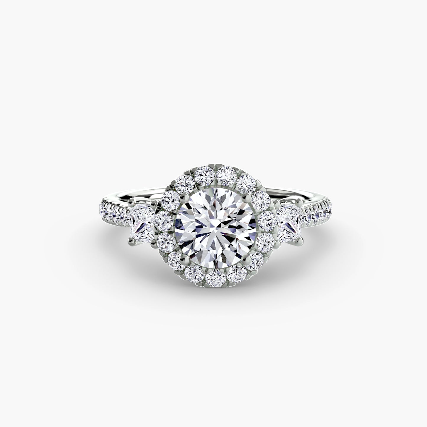 The Dazzling Halo Ring Fantasilvia Jewelry
