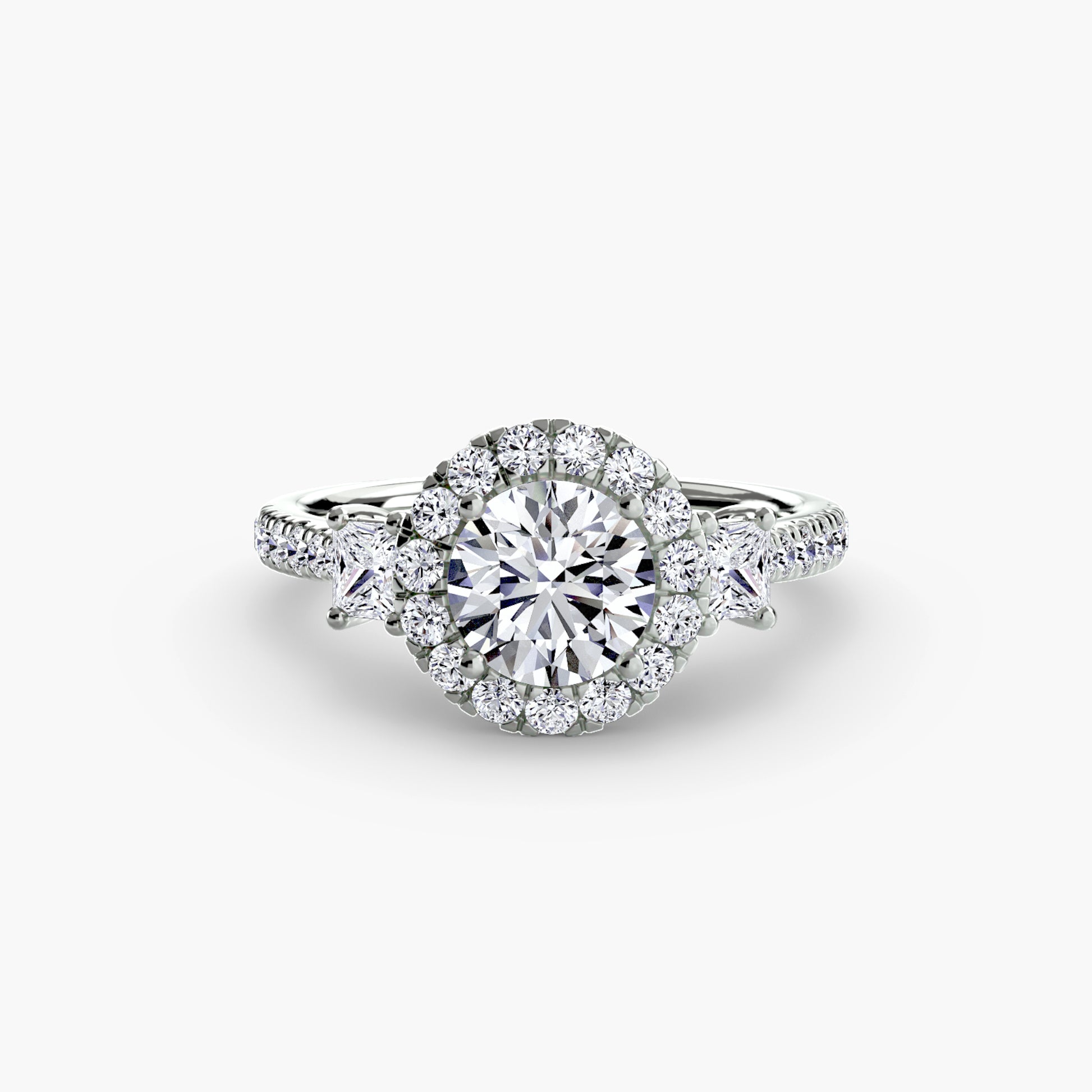The Dazzling Halo Ring Fantasilvia Jewelry
