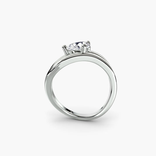 The Twist Pear Ring