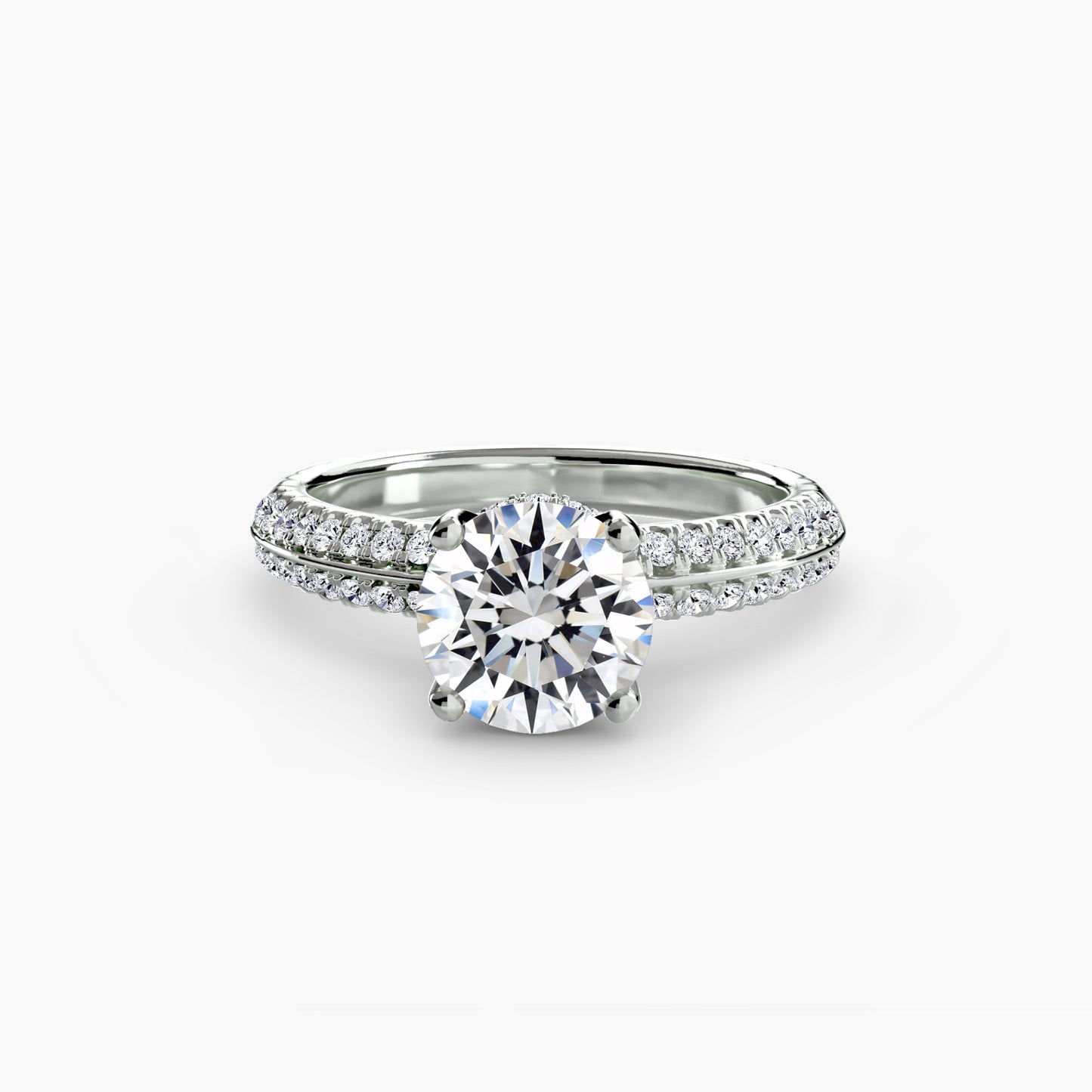 Solitaire with Pavé Fantasilvia Jewelry