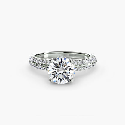 Solitaire with Pavé Fantasilvia Jewelry