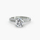 Solitaire with Pavé Fantasilvia Jewelry