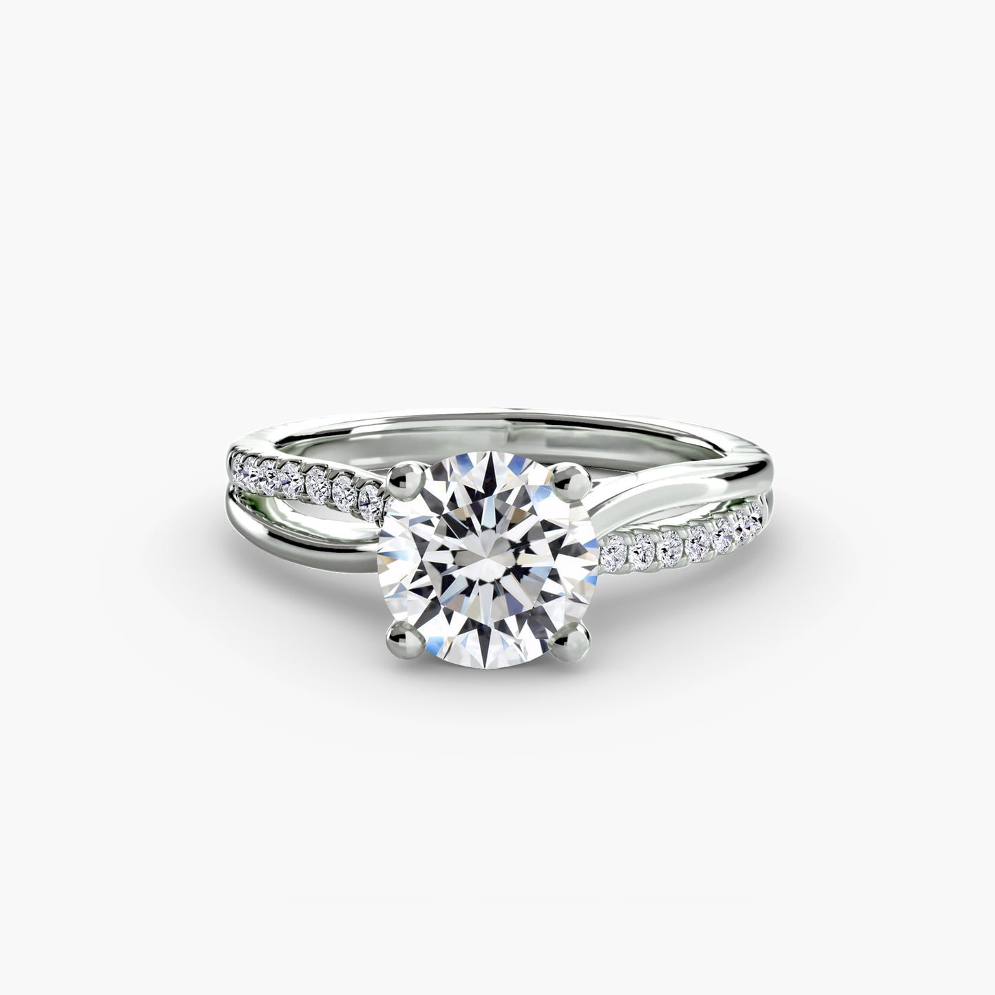 The Split Shank Pavé Solitaire Fantasilvia Jewelry