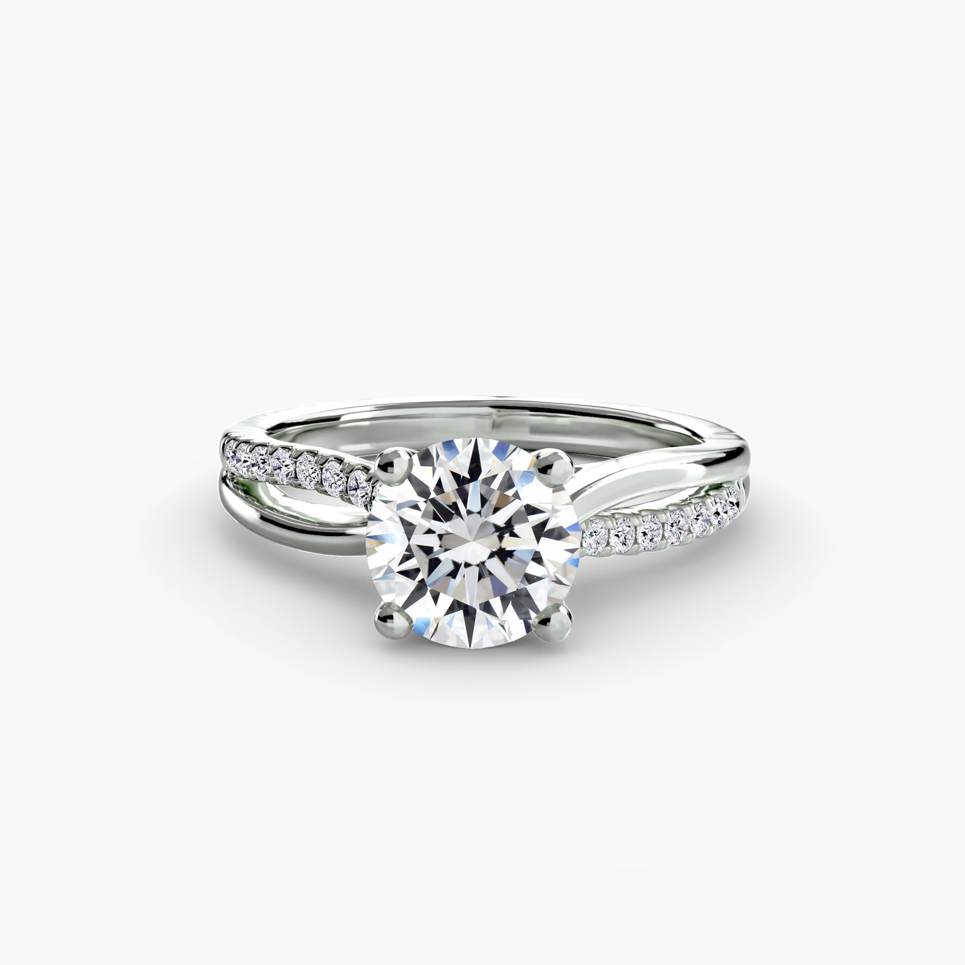 The Split Shank Pavé Solitaire Fantasilvia Jewelry