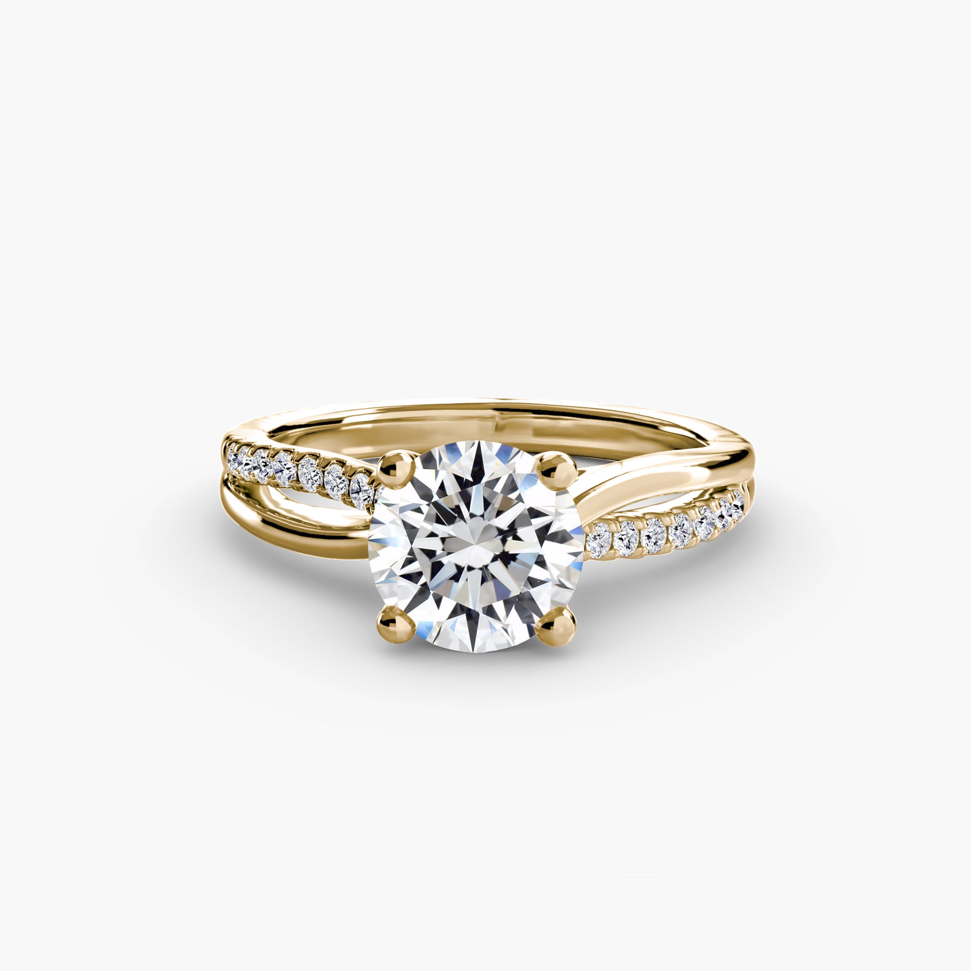 The Split Shank Pavé Solitaire Fantasilvia Jewelry