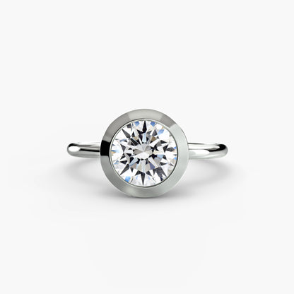 The Bezel Set Solitaire Fantasilvia Jewelry