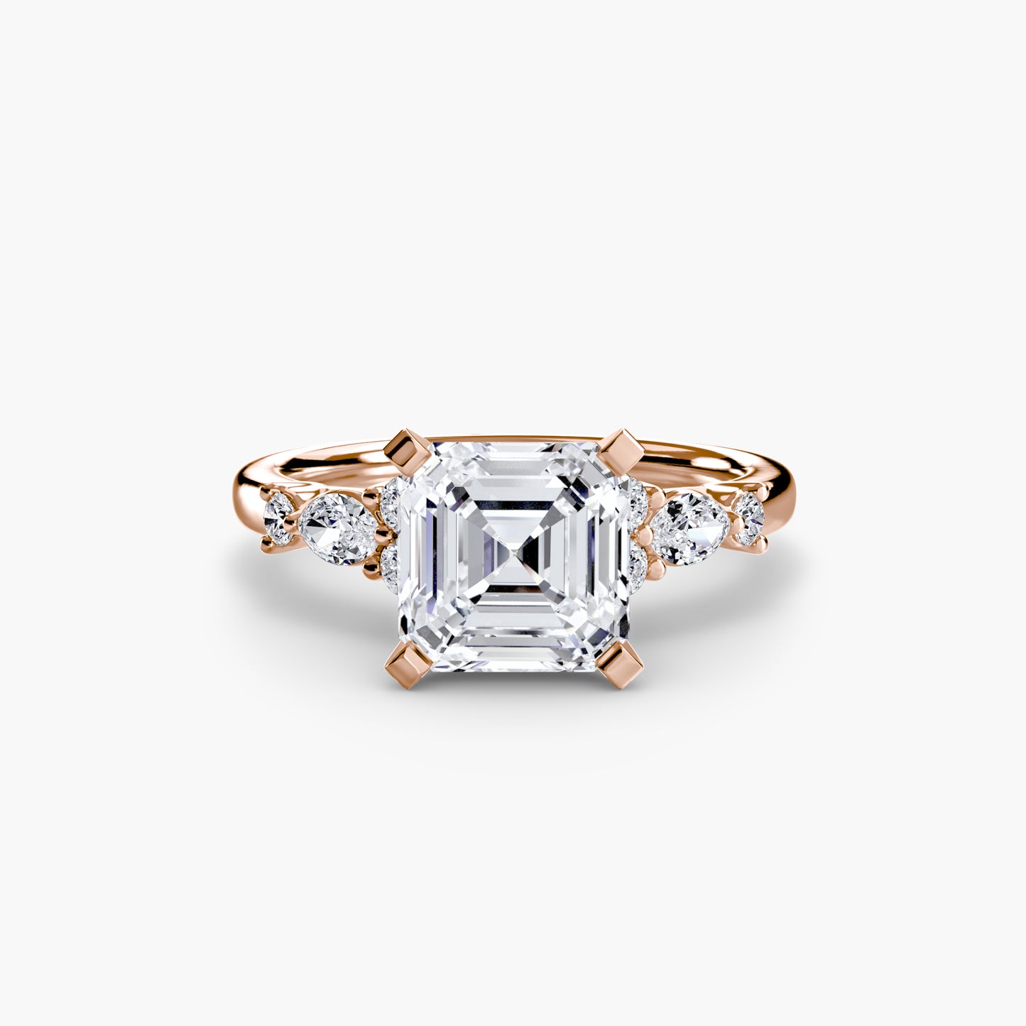 The Floral Accent Solitaire Fantasilvia Jewelry