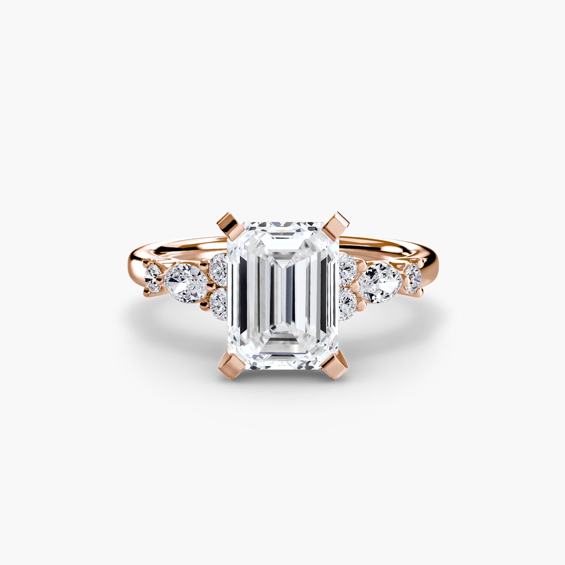 The Floral Accent Solitaire Fantasilvia Jewelry