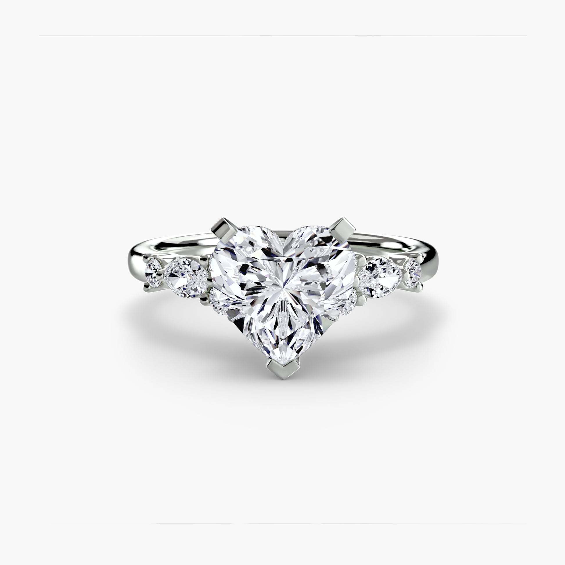 The Floral Accent Solitaire Fantasilvia Jewelry