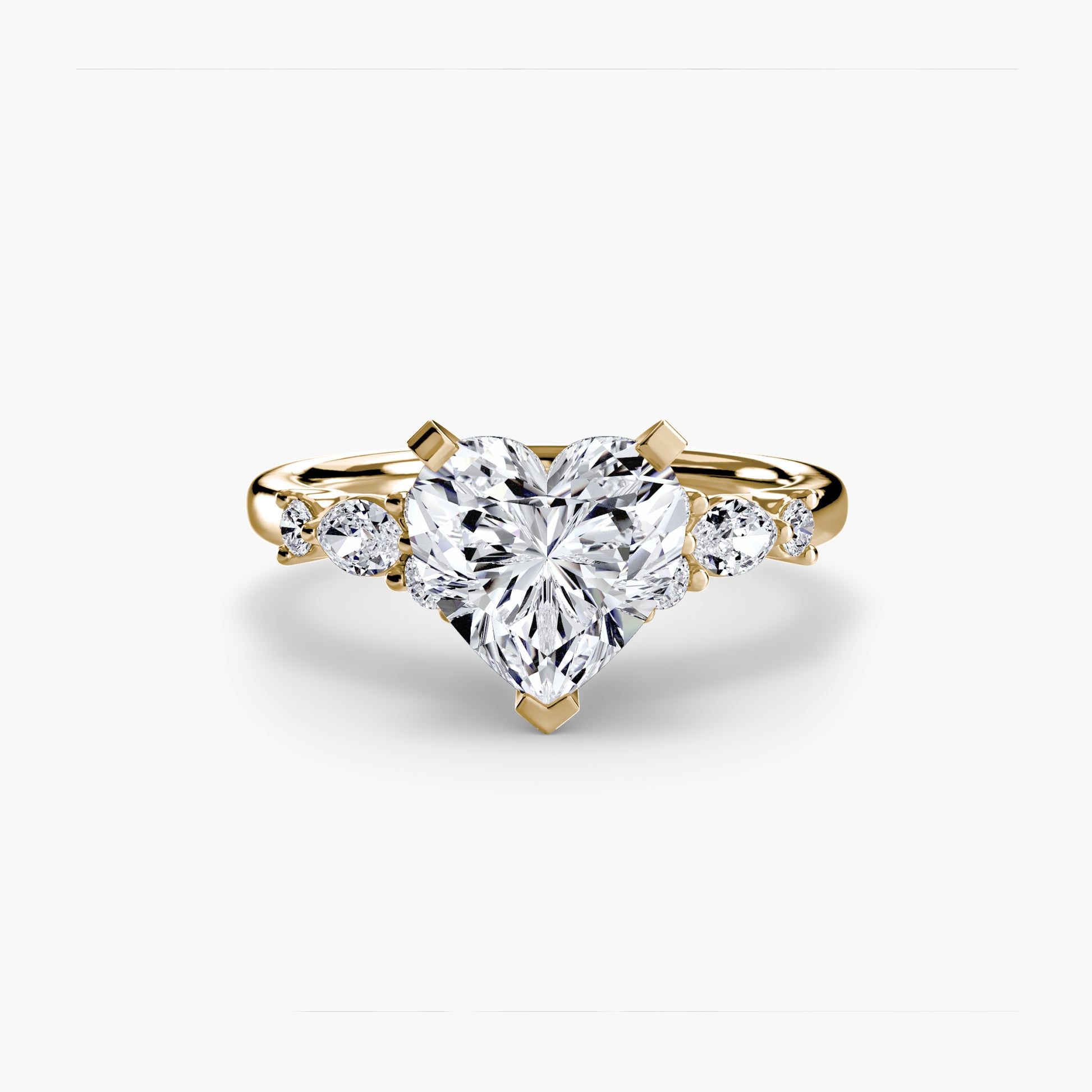 The Floral Accent Solitaire Fantasilvia Jewelry