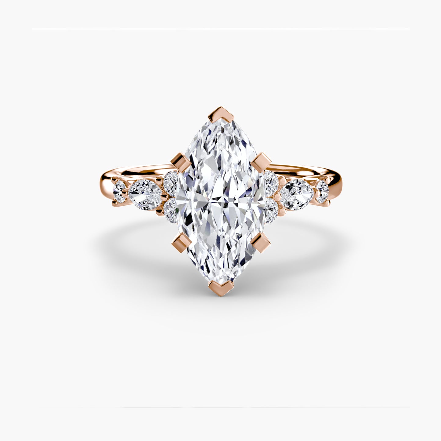 The Floral Accent Solitaire Fantasilvia Jewelry