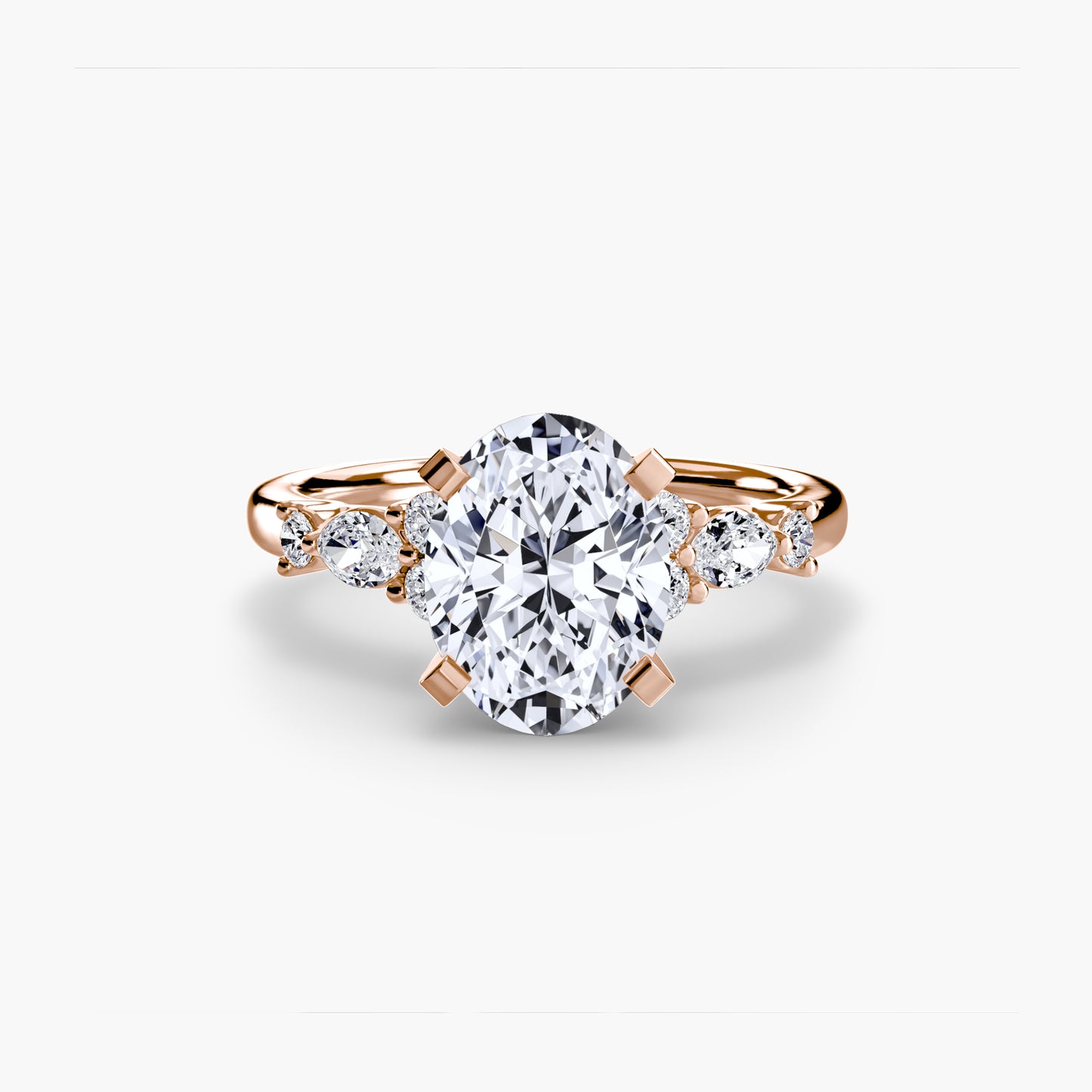 The Floral Accent Solitaire Fantasilvia Jewelry