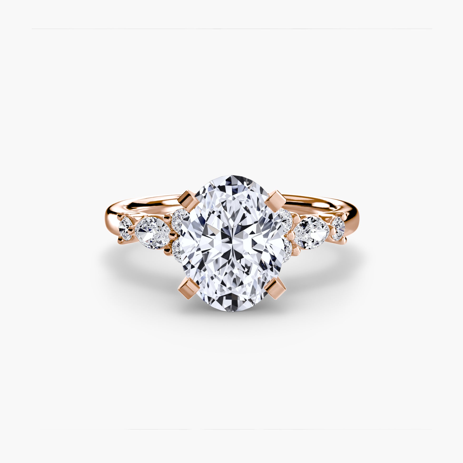 The Floral Accent Solitaire Fantasilvia Jewelry