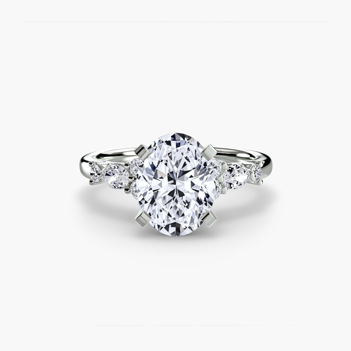 The Floral Accent Solitaire Fantasilvia Jewelry