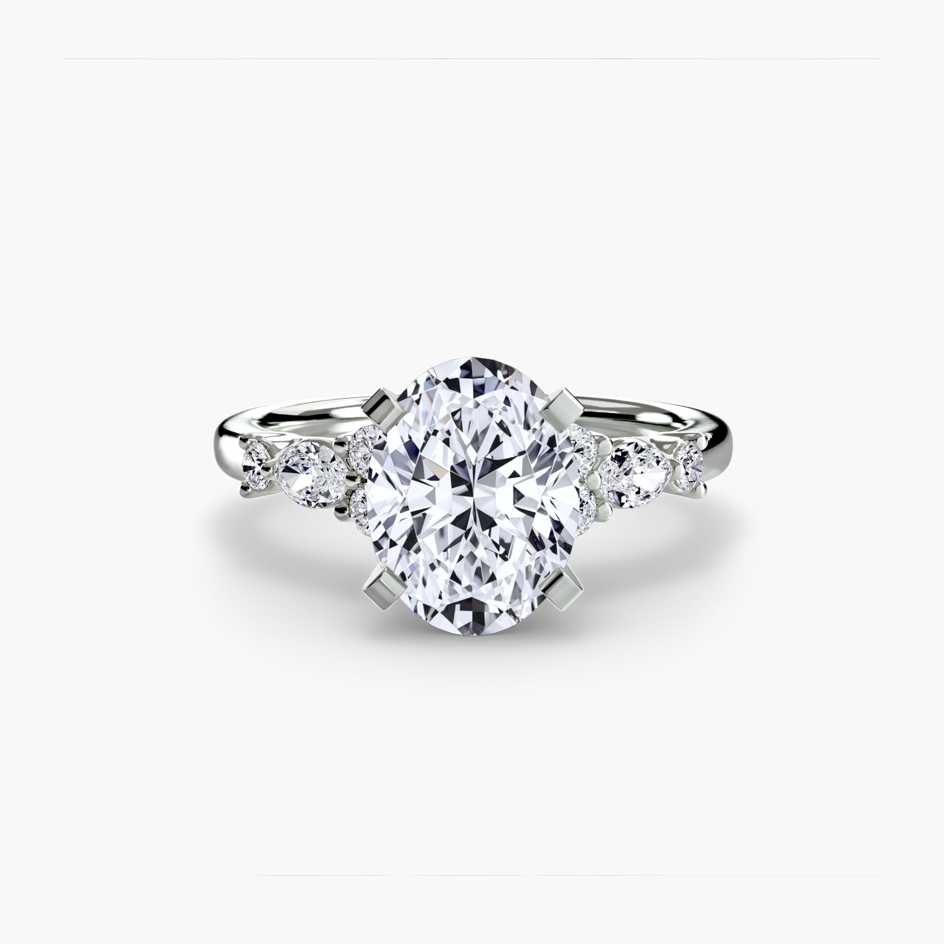 The Floral Accent Solitaire Fantasilvia Jewelry