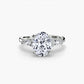 The Floral Accent Solitaire Fantasilvia Jewelry