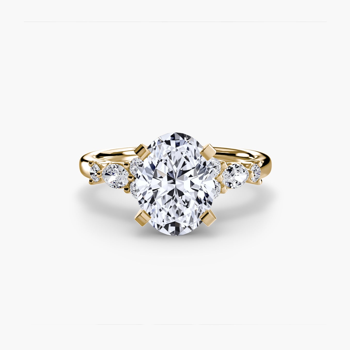 The Floral Accent Solitaire Fantasilvia Jewelry